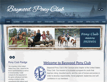 Tablet Screenshot of baywoodponyclub.com